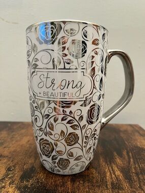 bebe “Strong + Beautiful ”Oversize Coffee Cup Ceramic Mug Luxury Quality Made